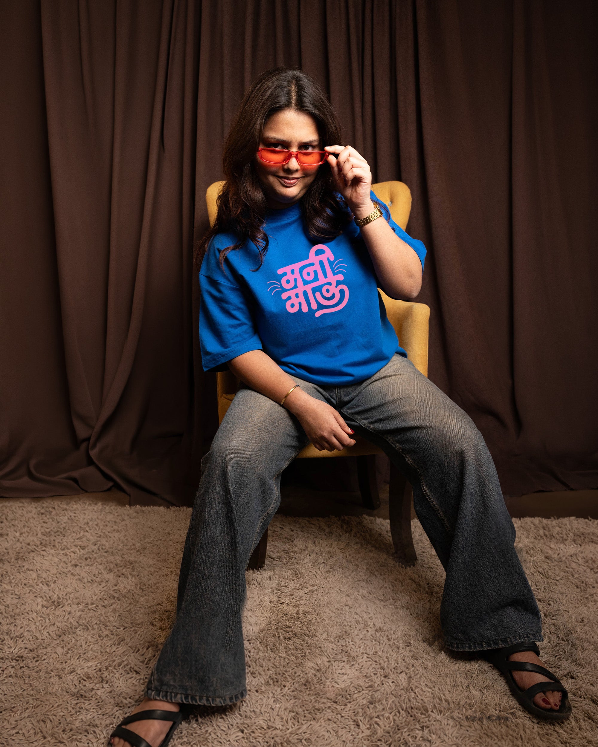 Mani Meow (MeowPink) Oversized T-shirt